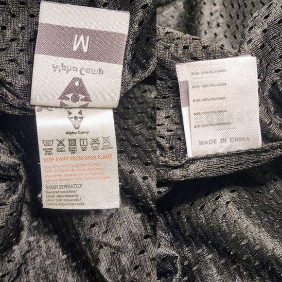 Alpha Camp Black Utility Vest Mens Medium Zip Pocket - Picture 11 of 12